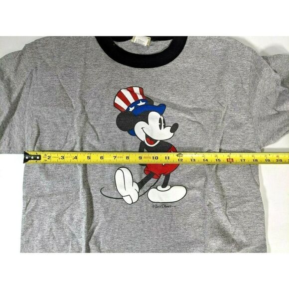Mickey & Co Mickey Mouse Ringer T- Shirt Uncle Sam - Picture 7 of 10